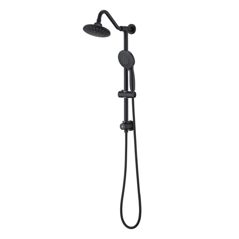 Système de douche complet, Noir mat