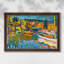 Study for Autumn Landscape with Boats, 1908-Wassily Kandinsky-Custom Framed Canvas-1206782886-1206782901-1206782910