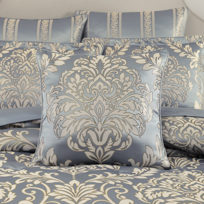 Coussin décoratif décoratif carré 20 po Lorenzo - bleu