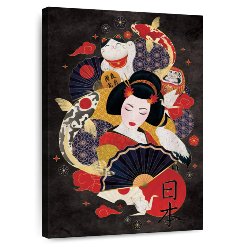Aime Lucky Geisha, 45" H x 30" W