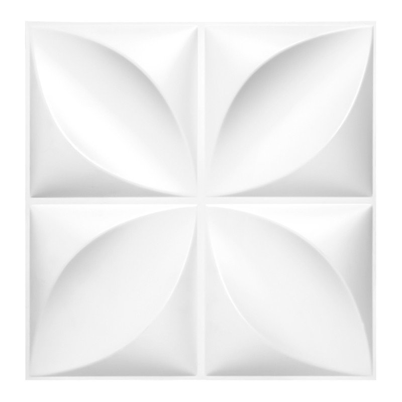11.8'' x 11.8'' 3D Wall Panel in White (33-pack)