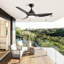 52 Inch Ceiling Fan with Light and 6-speed Remote Control 3 ABS Fan Blades for Bredoom Patio-1342717586-1348866272