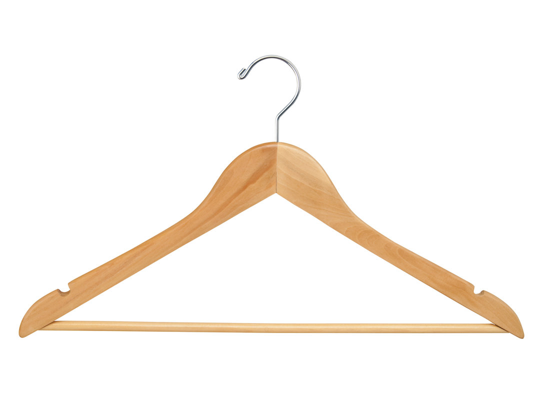 Alfred Wood Standard Hanger for Suit/Coat (Set of 100) Rebrilliant