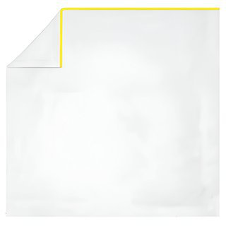 400TC Embroidery Cotton Sateen 4 Piece Sheet Set Fitted Sheet Fits Upto 16" Deep Pocket, Full XL Sheet Set, Yellow Border
