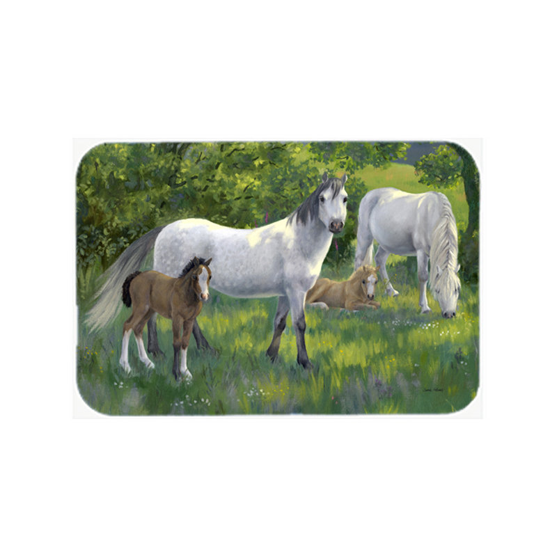 Petronela Charlton Home® Group of Horses Glass Cutting Board