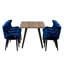 Ricky 6 Person Dining set - a Rectangular Wooden Dining Table with Metal Legs and a Set of 6 Quilted Velvet Dining Chairs for Dining Room - Modern Dining Table Set-2099938057-2099938058