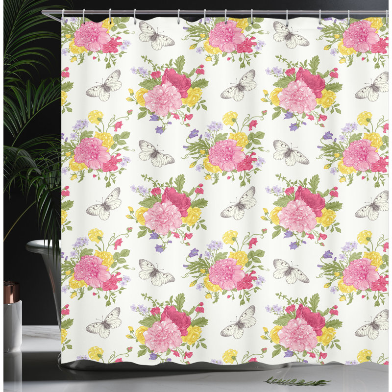 Shower Curtain with Hooks Included, 84"H x 69"W