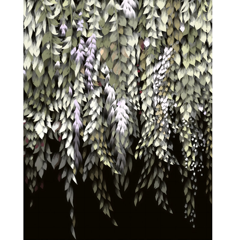 Lush Wisteria Cascades Print by Other Artist, 24 × 36, Black, Framed Print