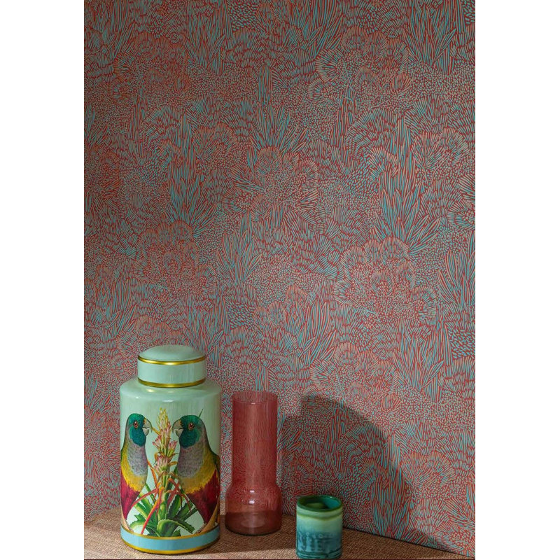 Rouleau de fleurs Einhorn, Blanc / gris