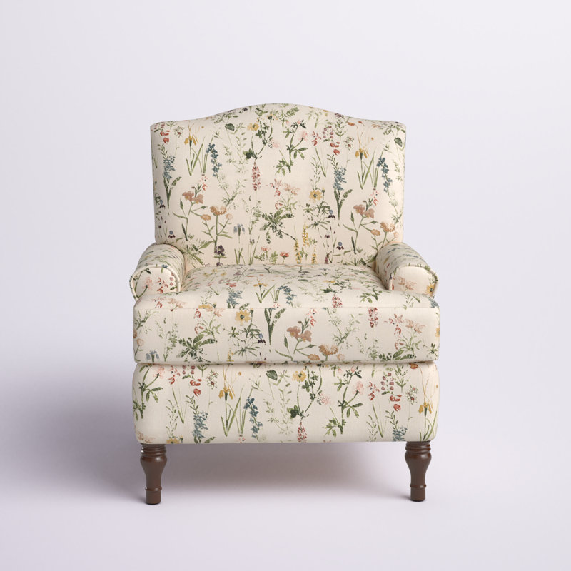 Lark Manor Alainey Upholstered Armchair with Solid Wood Legs & Reviews ...