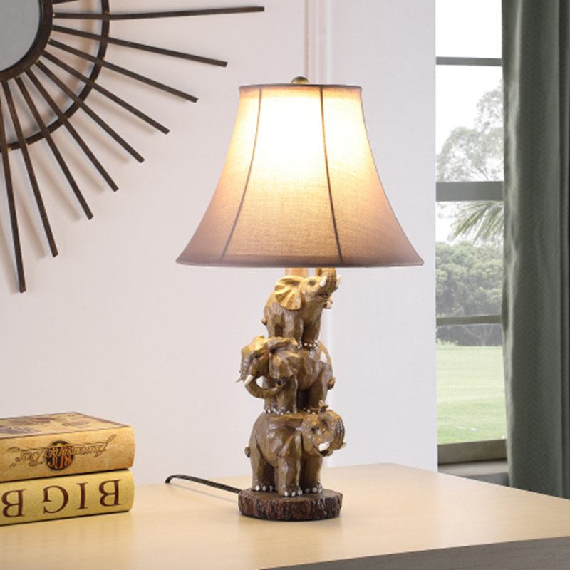 Lampe de table en polyrésine empilable 21 "3 Elephants