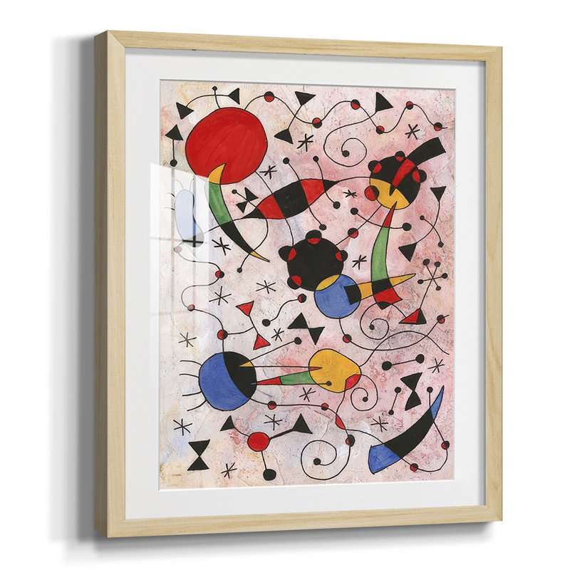 " Miro Memoirs I ", White, Natrual Framed Paper