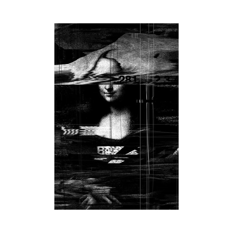 Mona Lisa Glitch by Nicebleed - Print on Canvas, 66.04cm H x 45.72cm W x 3.81cm D, Wrapped Canvas
