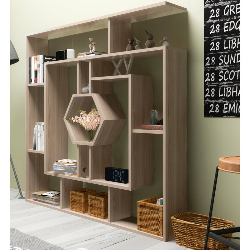 134cm H x 134cm W Geometric Bookcase, Cordoba