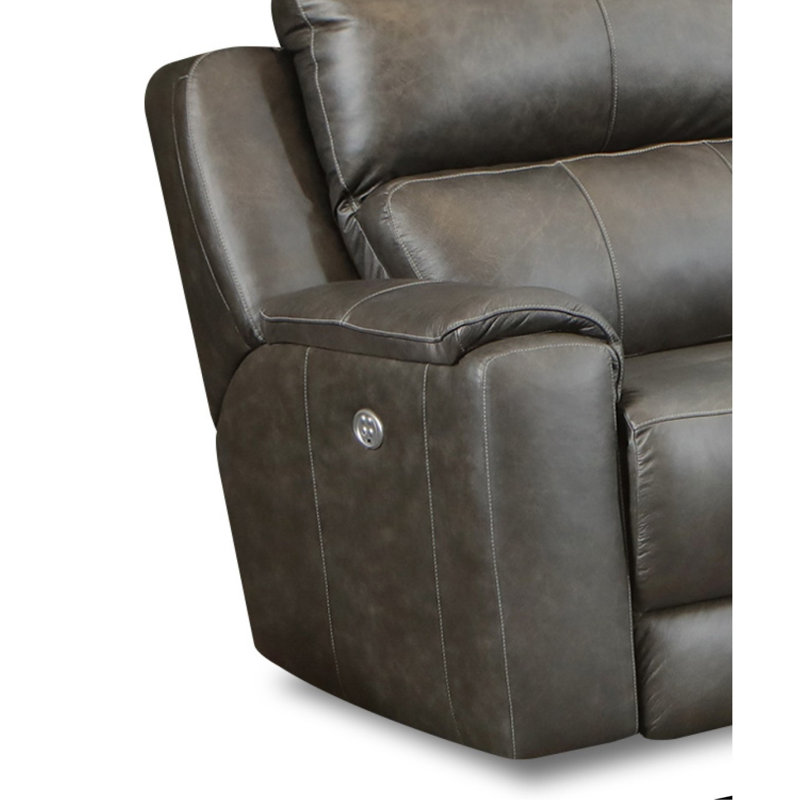 Canapé modulaire en cuir inclinable Dazzle, Galet Fresca