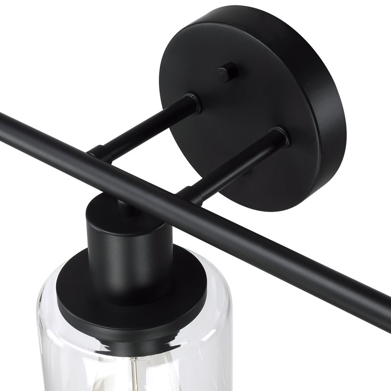 Ashod 3-Light Dimmable Matte Black Vanity Light