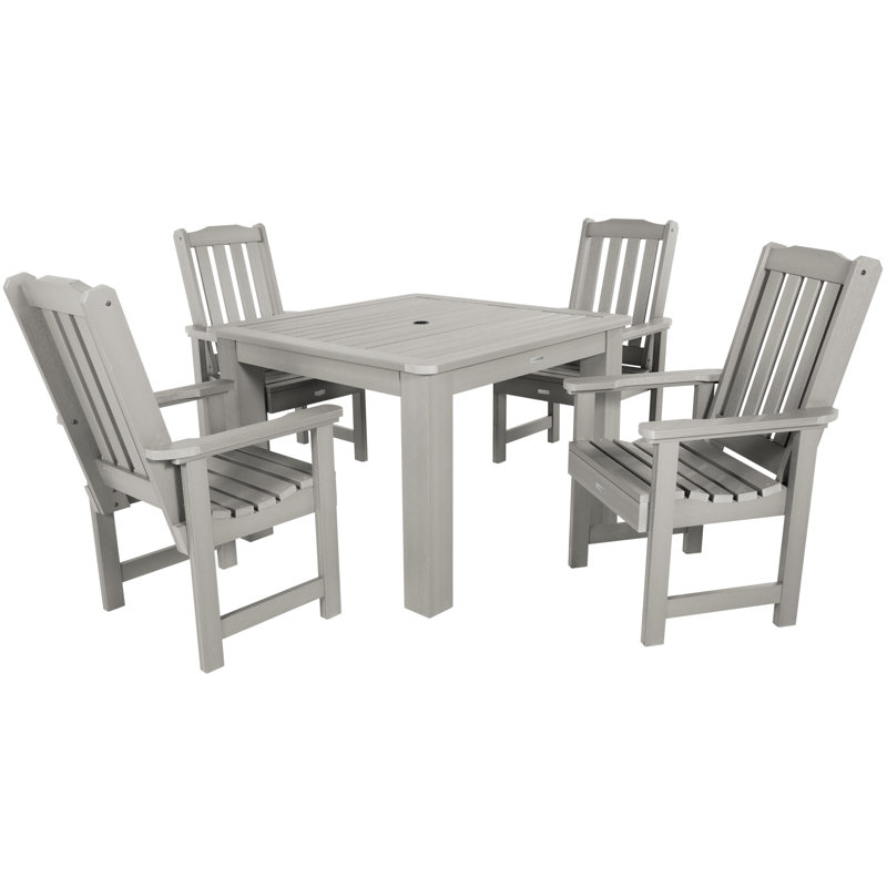 Arbnora 4-Person 42" Square, Counter-Height Outdoor Dining Set, Harbor Gray, 42 x 42 x 30