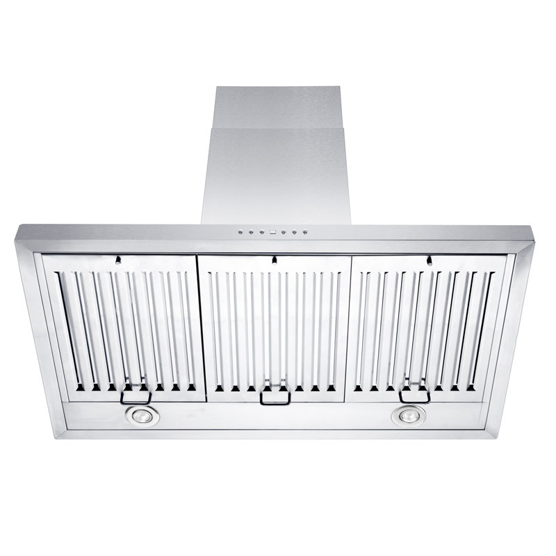 48" KL3 400 CFM Convertible Wall Mount Range Hood in Brushed Stainless Steel