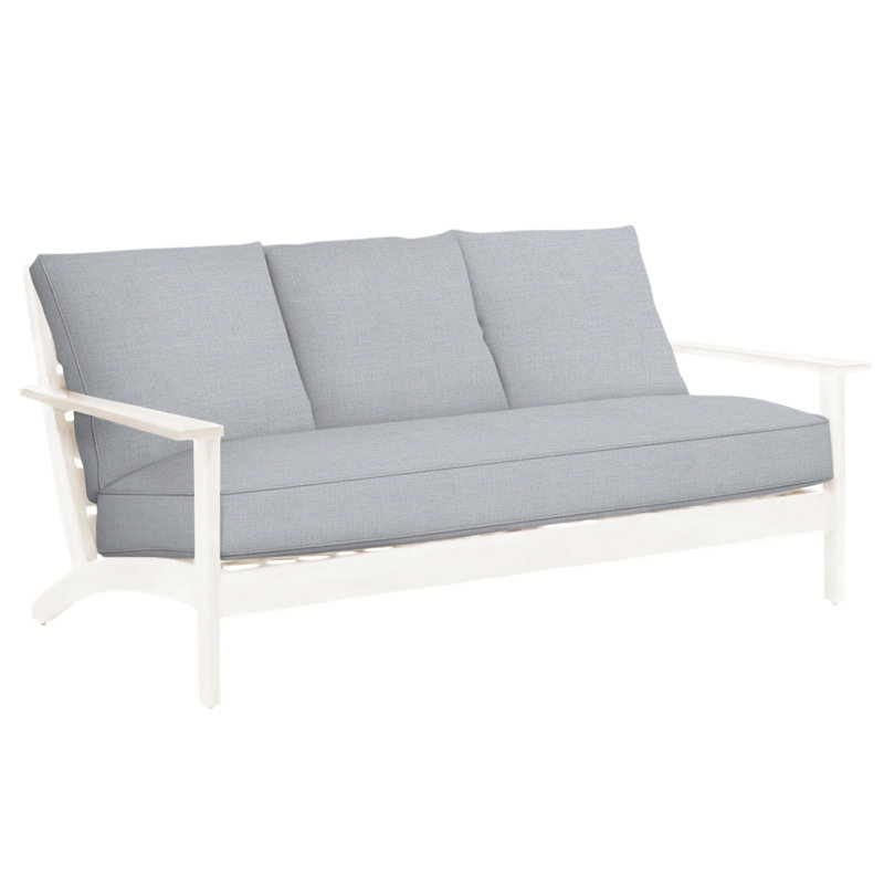 Canapé en aluminium Kennebunkport - Chêne, Welt + Standard Fill, Lin chambray, Oak