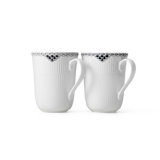 Black Lace Mug Set of 2