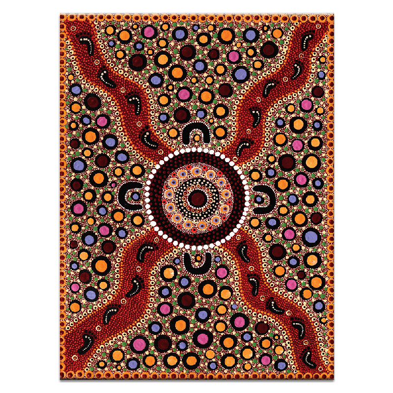 Children Picking Desert Flowers by Kathleen Buzzacott - Print on Canvas, 51cm H x 41cm W x 3.8cm D, Wrapped Canvas