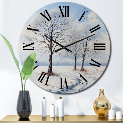 Forest Winters Embrace Landscape I Wall Clock