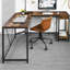 Denise L-Shaped Metal Base Computer Desk