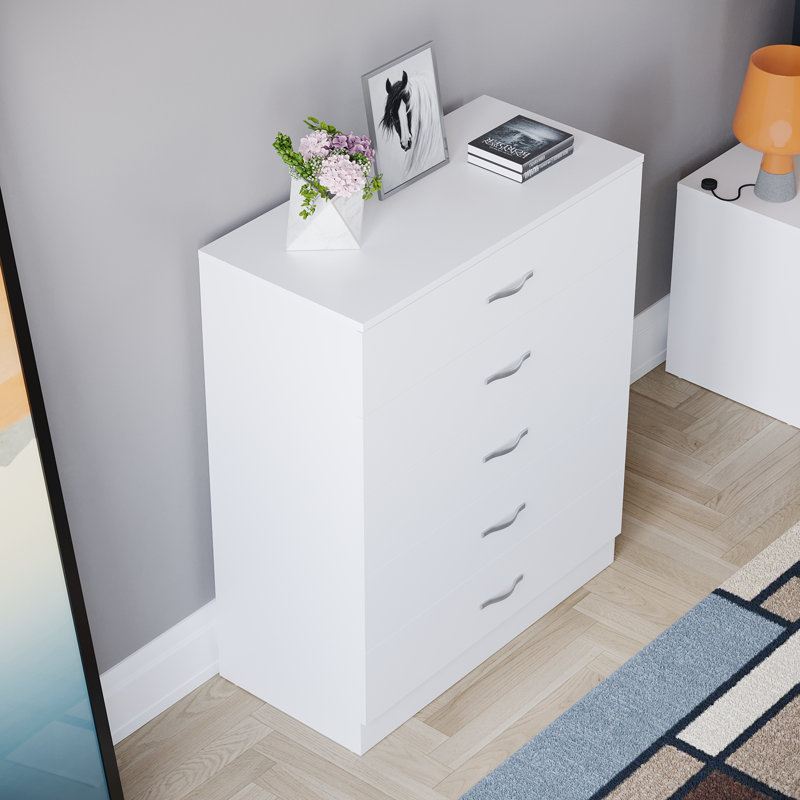 Maybery 5 Drawer 75Cm W Chest, White