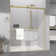 60" W x 76" H Double Sliding Semi- Frameless Shower Door with 5/16"(8mm) Clear Tempered Glass