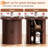 48"W Round Dining Table with 2 Storage Shelves Seats 6