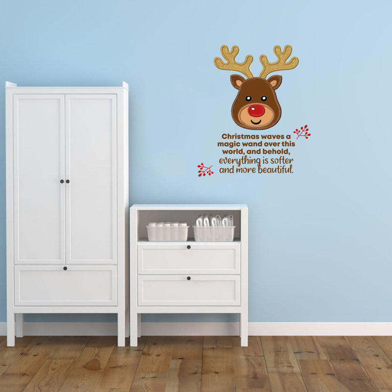 Text & Numbers Wall Decal, 30" H x 15" W x 0.05" D
