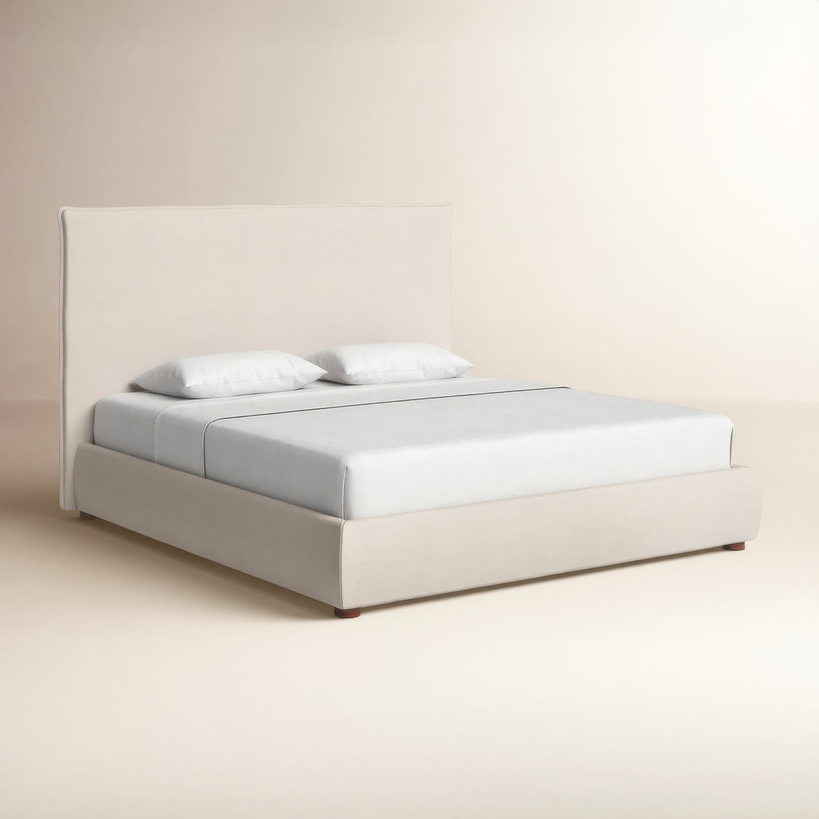 Timothy Upholstered Low Profile Platform Bed, Queen, Wheat Basketweave, 54