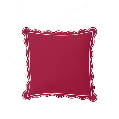 400TC Luxurious Scallop Embroidery & Border Cotton Euro Sham