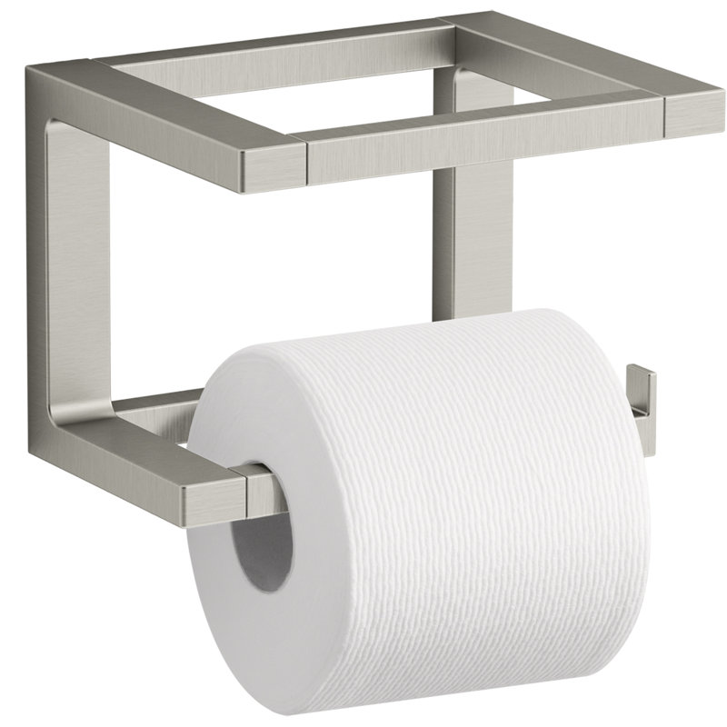 Draft Wall mount Toilet Paper Holder, Vibrant Brushed Nickel