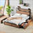 Large Raised-Pattern Storage Bed Frame