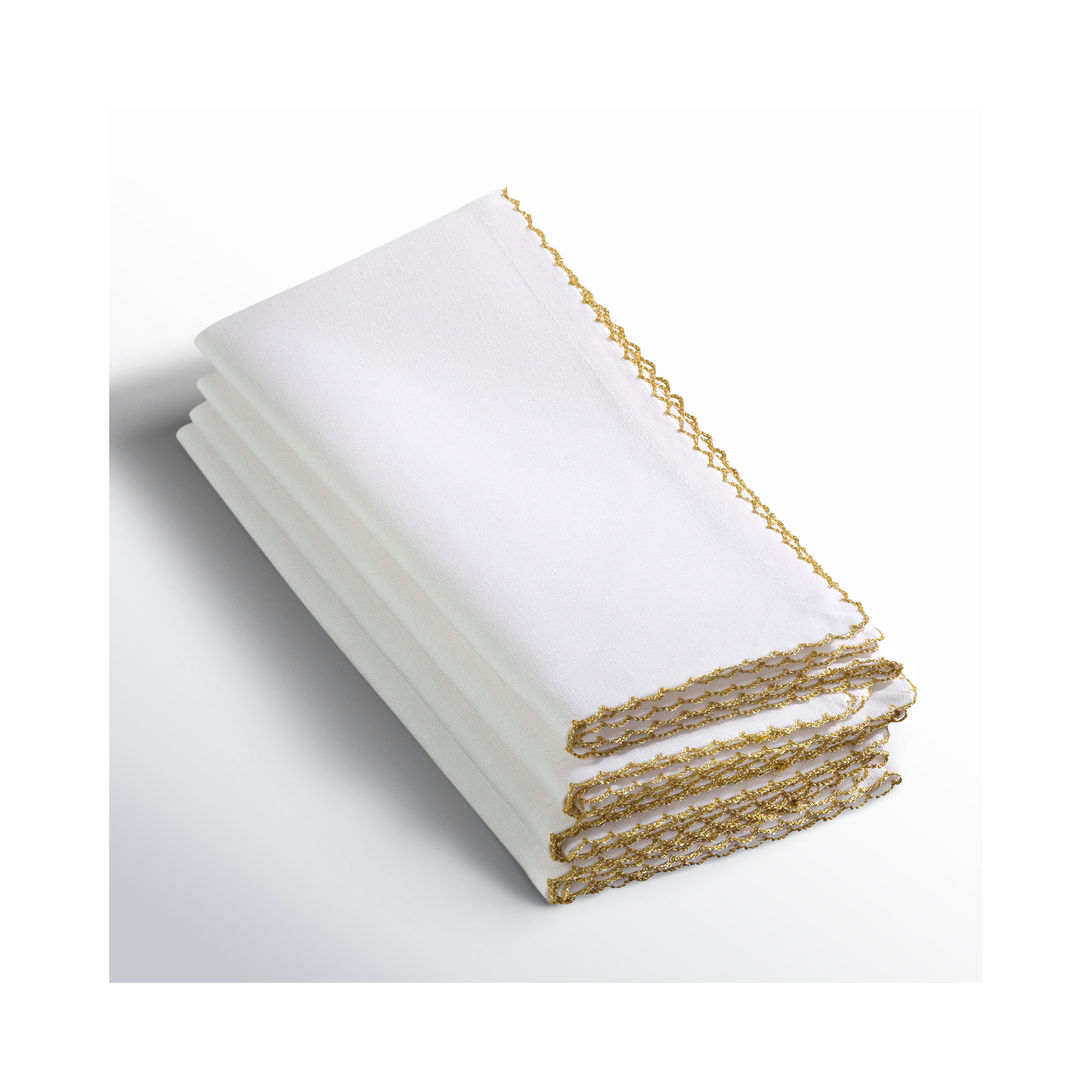 Vessie 20" Cotton Napkin, 6" x 6", Gold