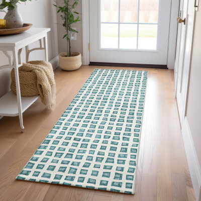 Tapis géométrique intérieur / extérieur lavable à la machine ACN727