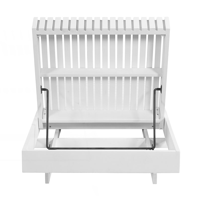 Chaise longue d'extérieur avec coussin hydrofuge, Crème