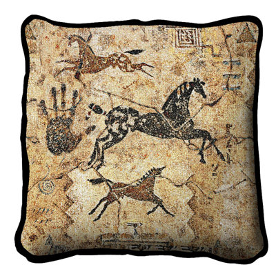 Tlalocs Tribe Cotton Throw Pillow