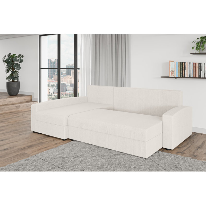 Shray 3 Seater Corner Sofa , Cream - Cord205.13