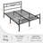 88.5cm Height Metal Bed Frame with Cloud-inspired Design Headboard-1728488639-1712647854