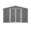 Remise de rangement extérieure 10 x 10 pi, grandes remises à outils en métal avec une structure de cadre actualisée et des portes verrouillables, remise de jardin pour la cour de jardin, gris-133084338