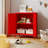 Small 2 Transparent Door Metal Storage Side Buffet Cabinet For Bed Room,Living Room,Entryway,Hallway,Home,Hotel,Office,Garage,Kitchen,4 Removable Shelf.-1175045997