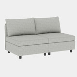 Armless Modular Sectional Sofa With Storage