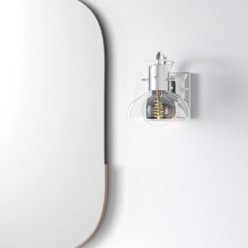 Luke Dimmable Bath Sconce, Polished Nickel
