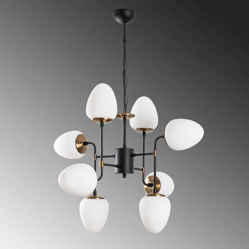 Lustre linéaire spoutnik moderne à 8 lumières Belew