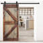 Porte de grange à panneaux en bois massif à finition K Series avec trousse de quincaillerie d'installation - assemblage requis-85421461-113959053