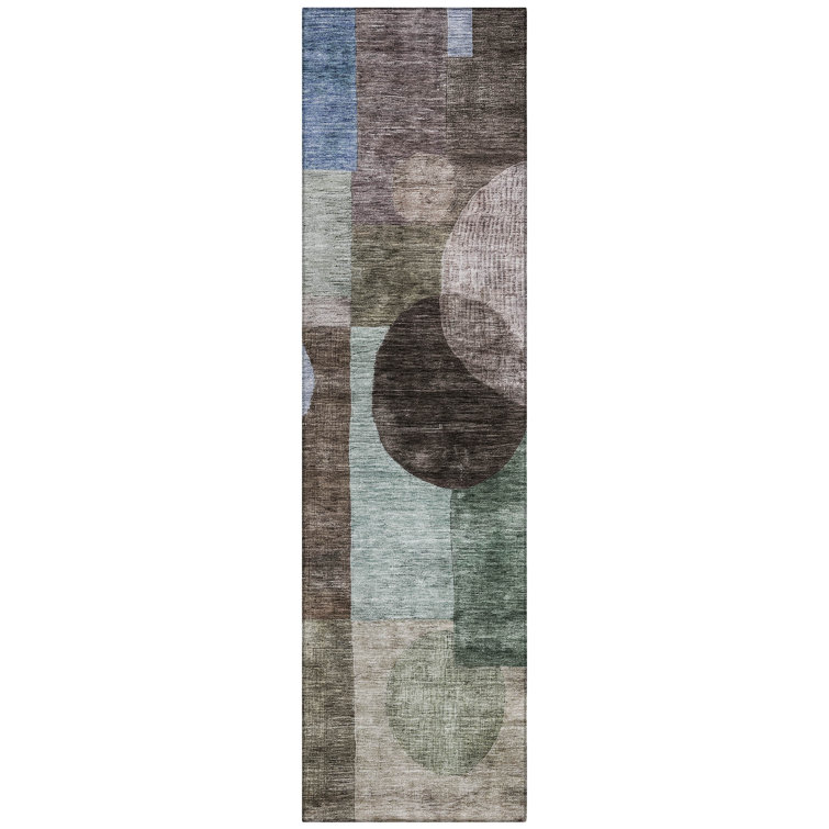 Machine Washable Indoor/Outdoor Chantille ACN1114 Brown Rug