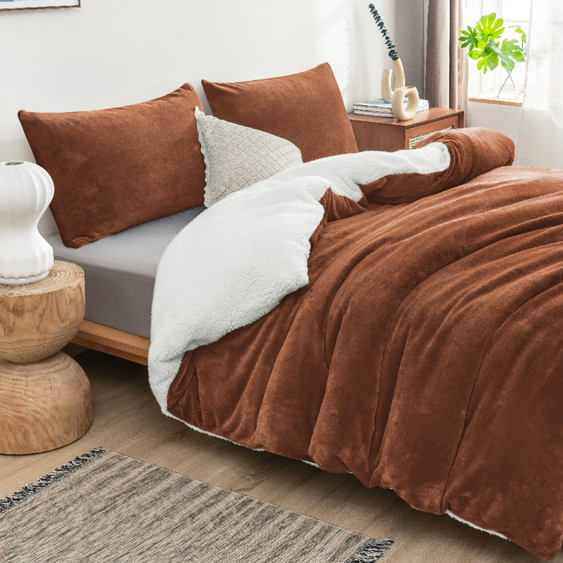 Joyan Extra Soft Sherpa Fleece Dual Sided Blanket, Double, Camel