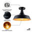 Plafonnier semi-encastré noir et doré Sena-360995580